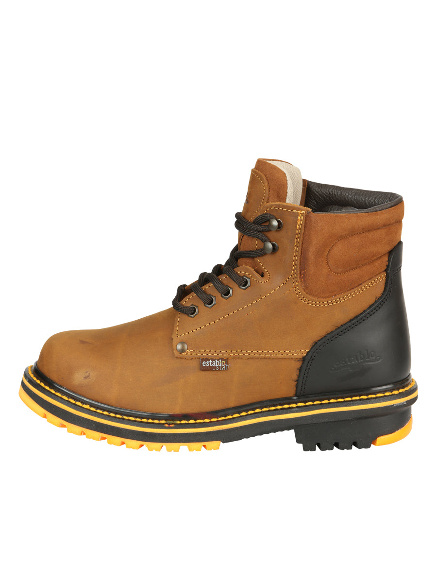 Establo Men’s Work Ankle Boot Mango/Black Lace-Up
13359