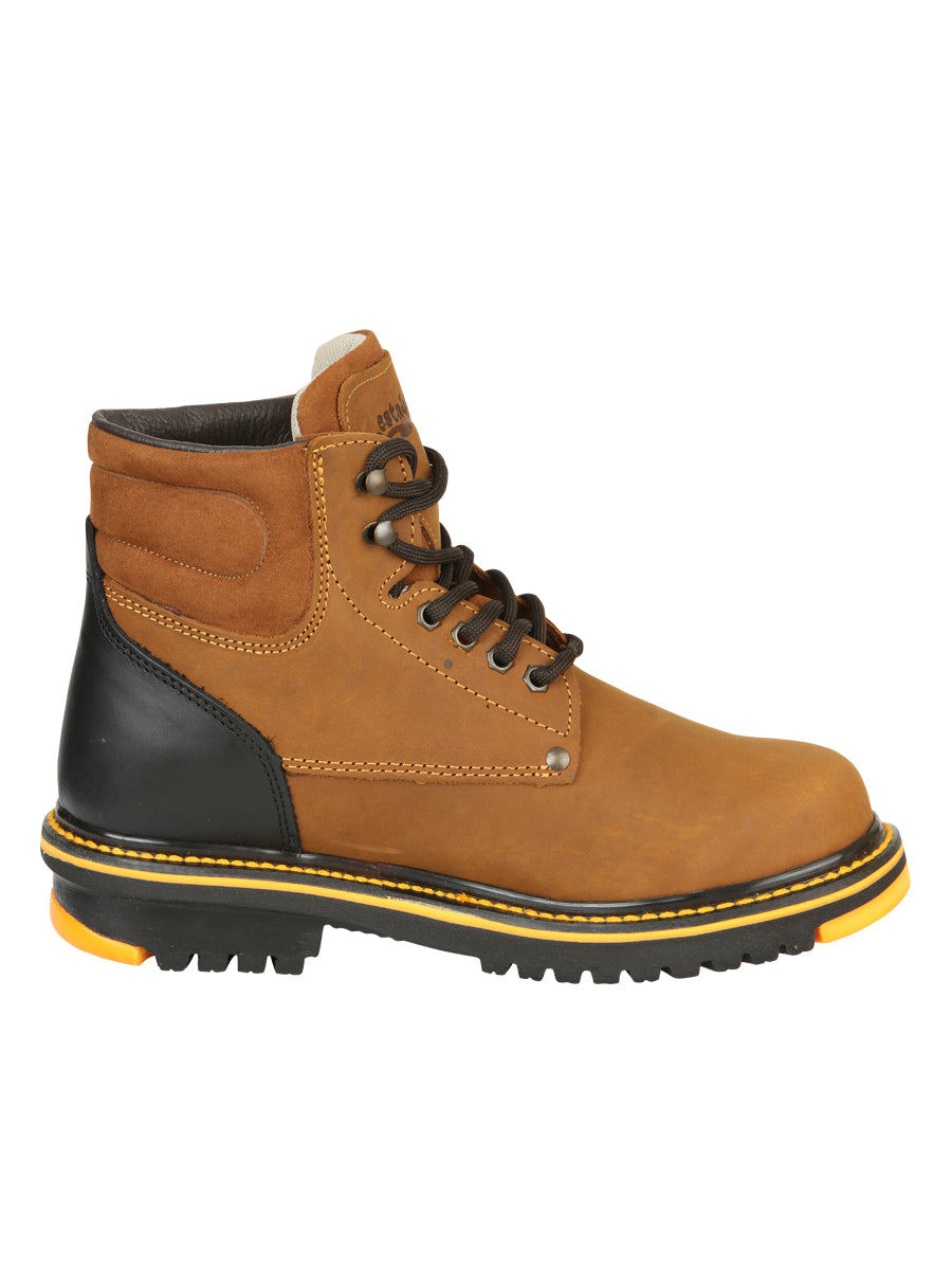 Establo Men’s Work Ankle Boot Mango/Black Lace-Up
13359