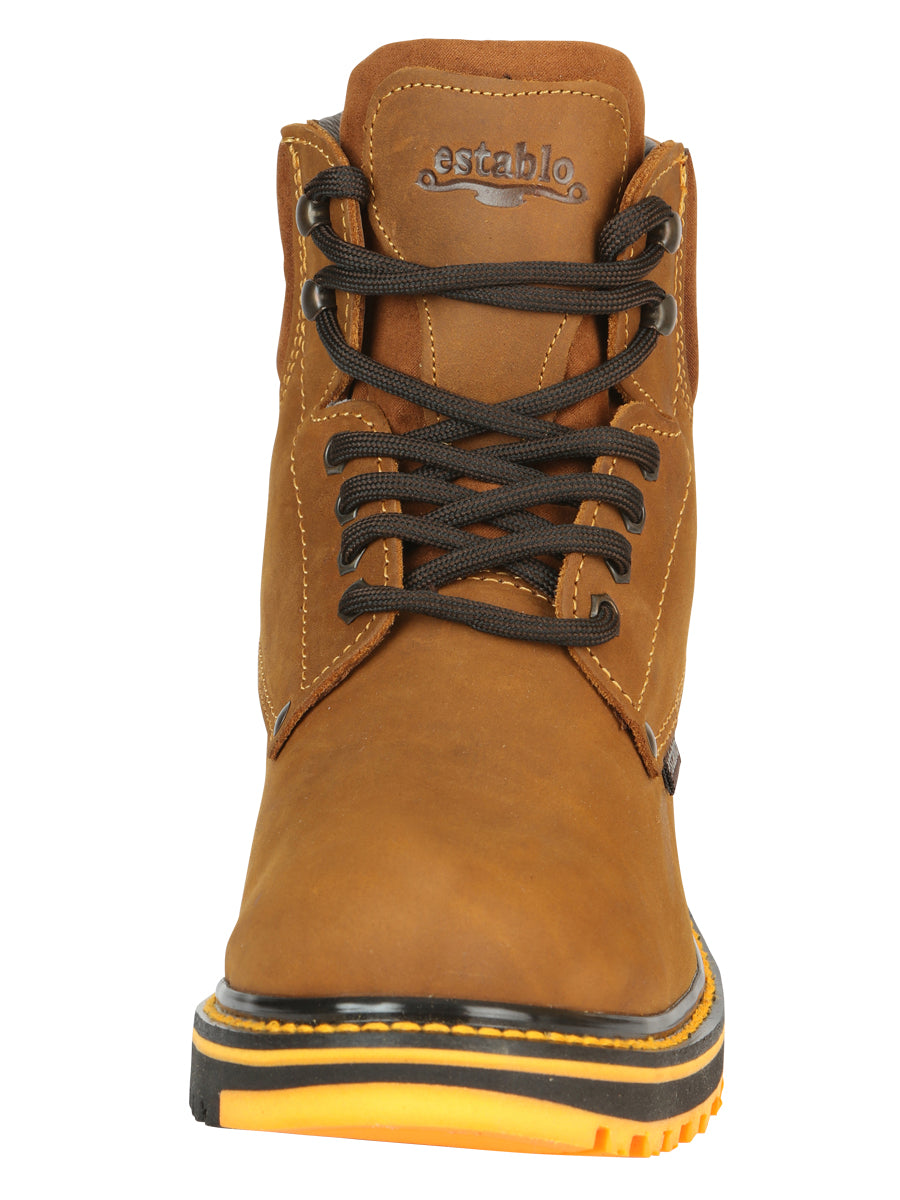 Establo Men’s Work Ankle Boot Mango/Black Lace-Up
13359