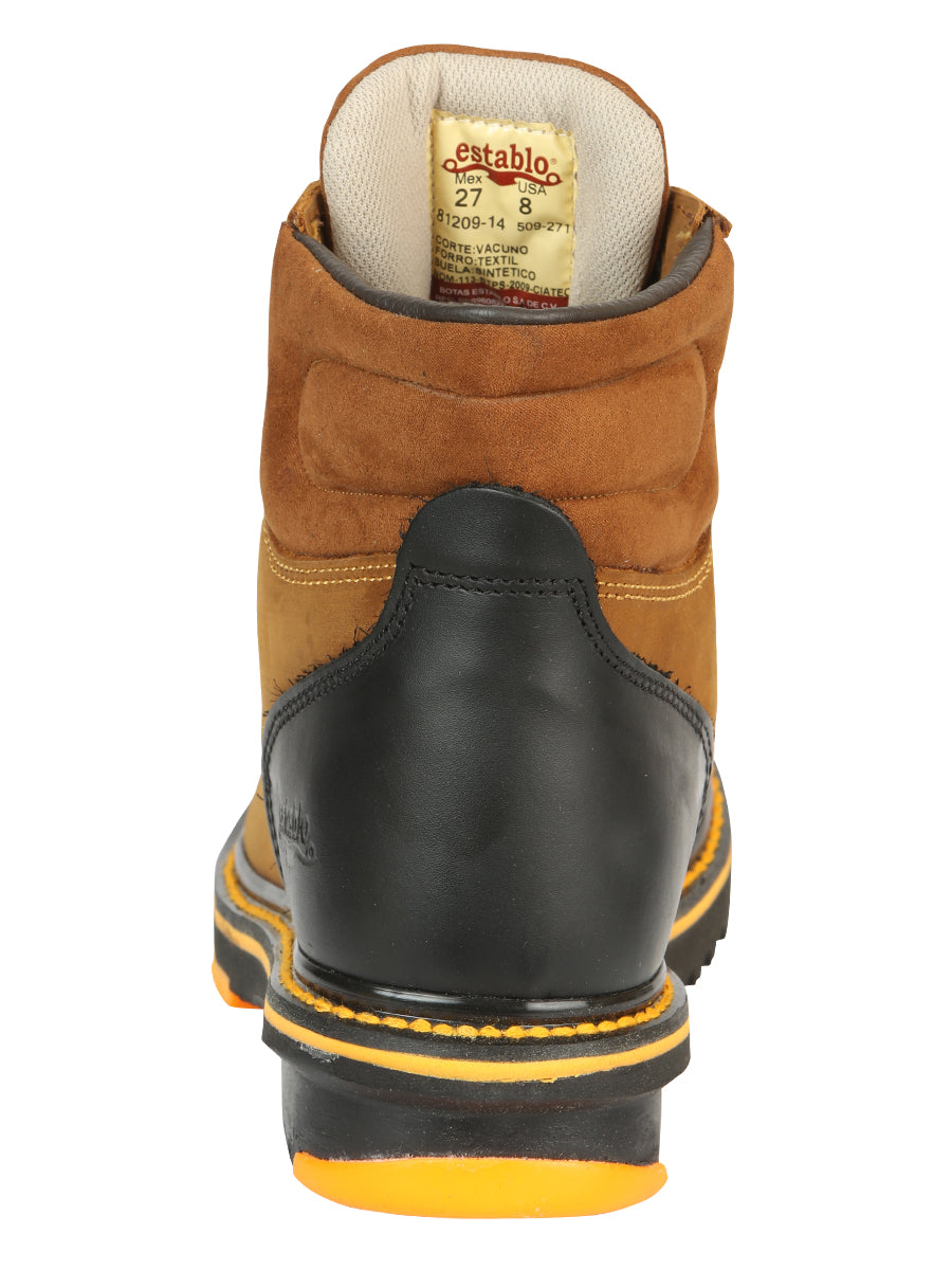 Establo Men’s Work Ankle Boot Mango/Black Lace-Up
13359