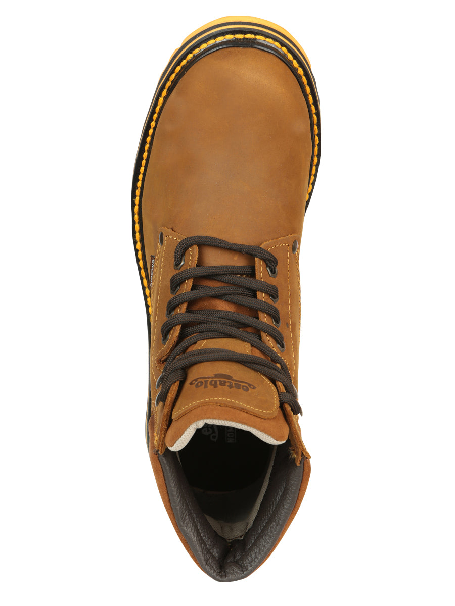 Establo Men’s Work Ankle Boot Mango/Black Lace-Up
13359