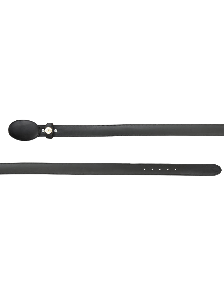 The Western Belt — Black Crazy Leather (No. 21274)