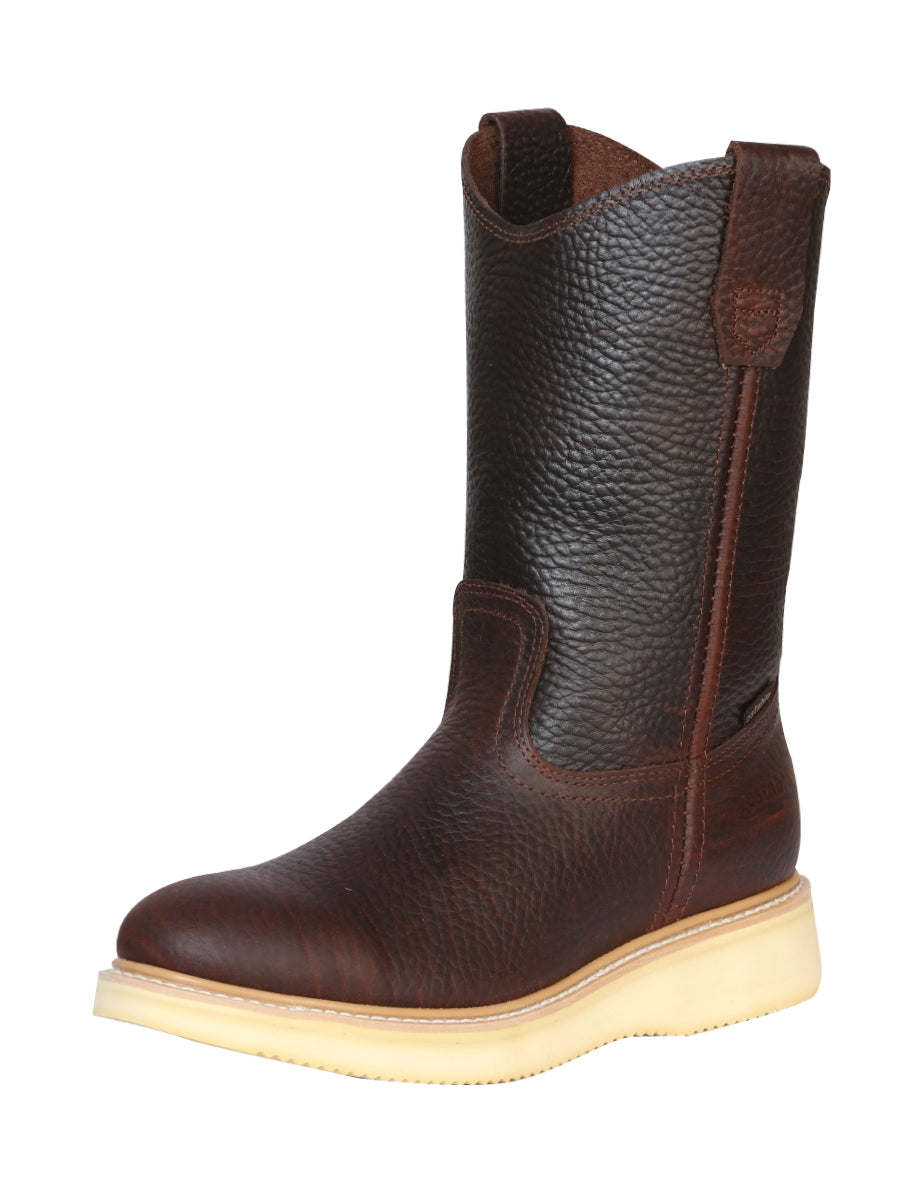 Establo Men’s Work Boot Bull Fight Leather - Honey 23369