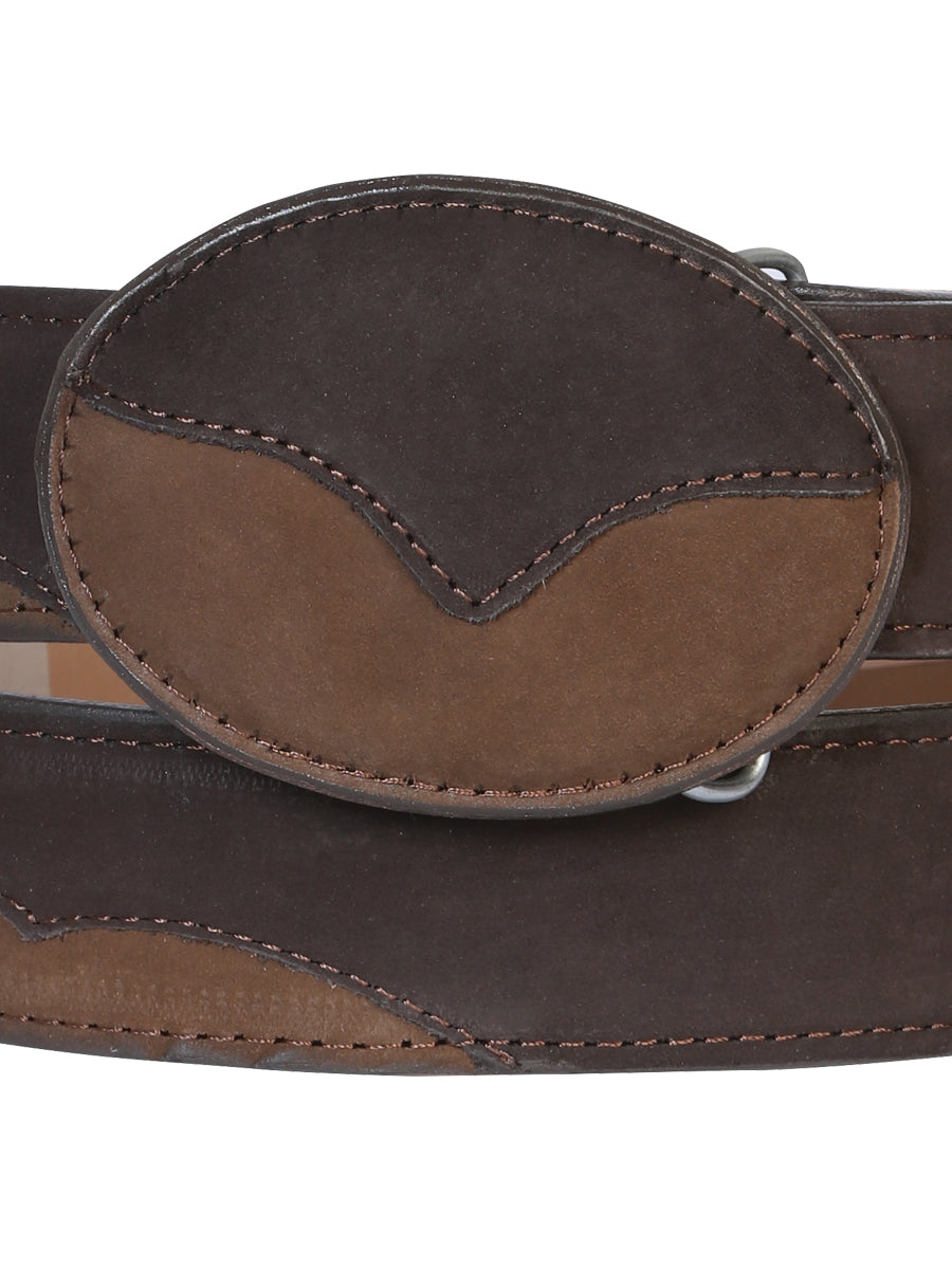 The Cowboy Belt — Chocolate Nobuck (No. 41108)