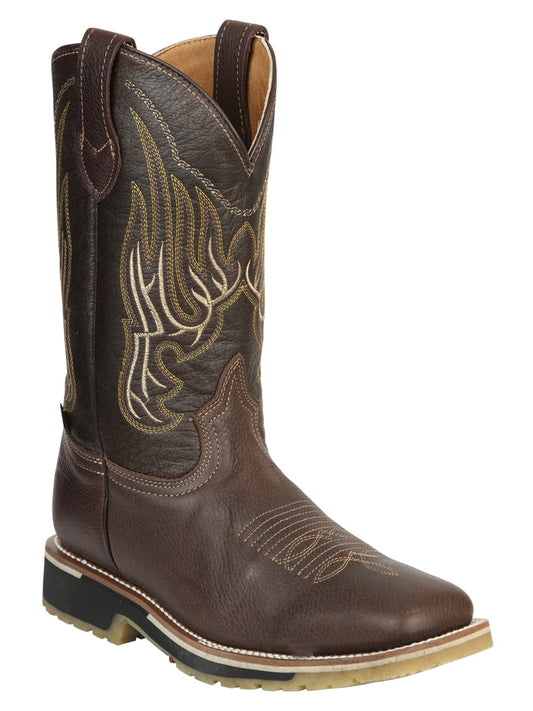 Establo Men’s Rodeo Boot - Bovine Grizzly Leather in Brown
41539