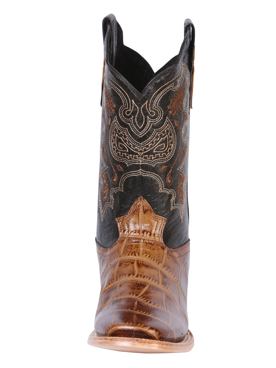 The Rodeo Boot — Light Brown Caiman Print (No. 41794)