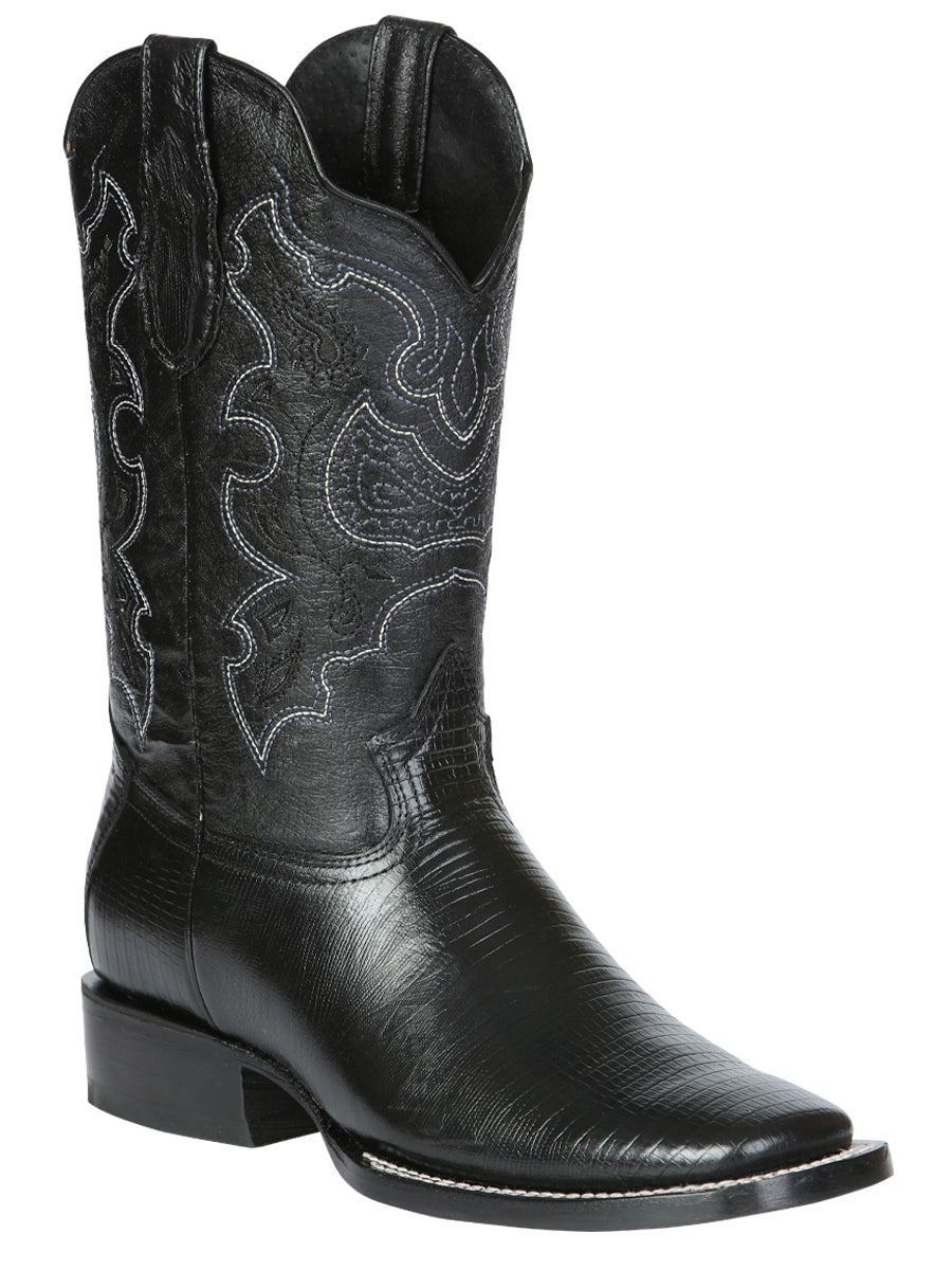 The Rodeo Boot — Black Lizard Print (No. 41904)