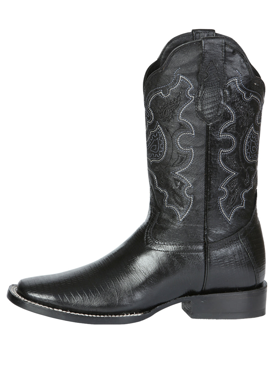 The Rodeo Boot — Black Lizard Print (No. 41904)