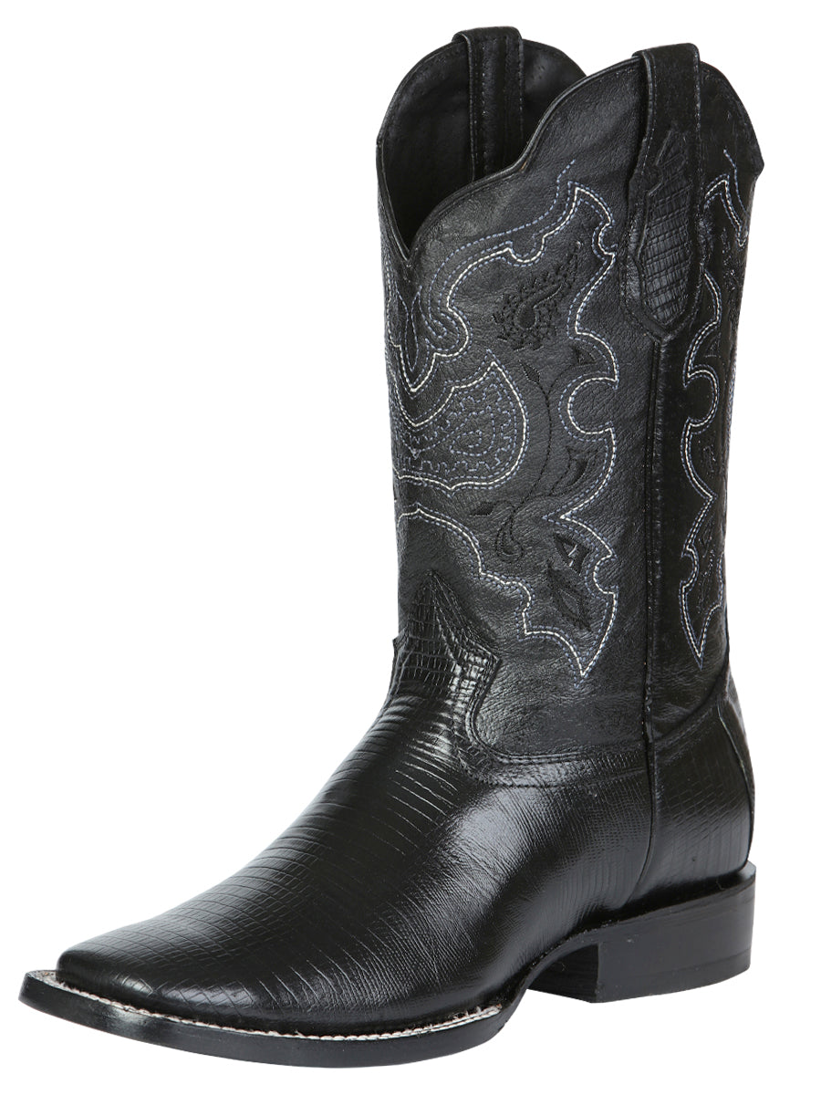 The Rodeo Boot — Black Lizard Print (No. 41904)