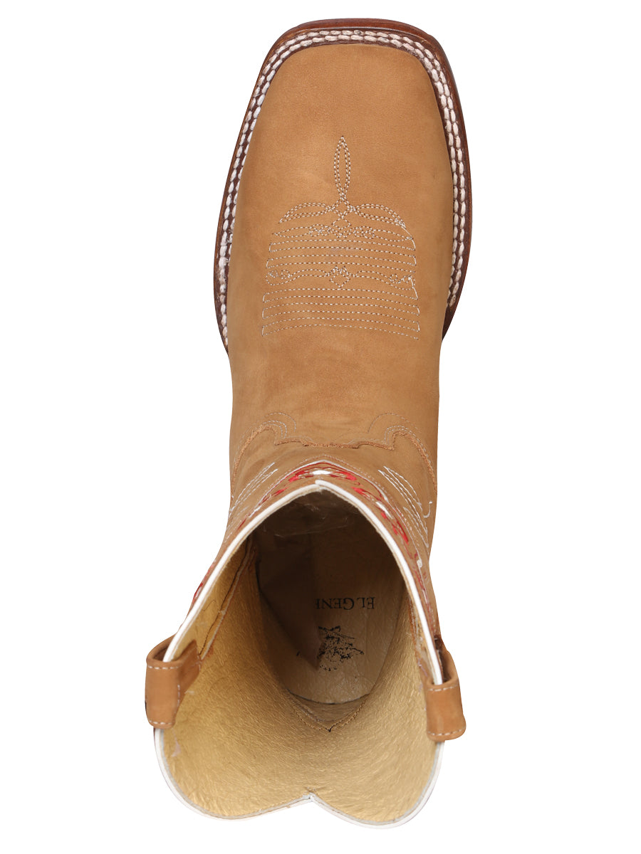 The Women's Rodeo Boot — Peach Nobuck (No. 42979)