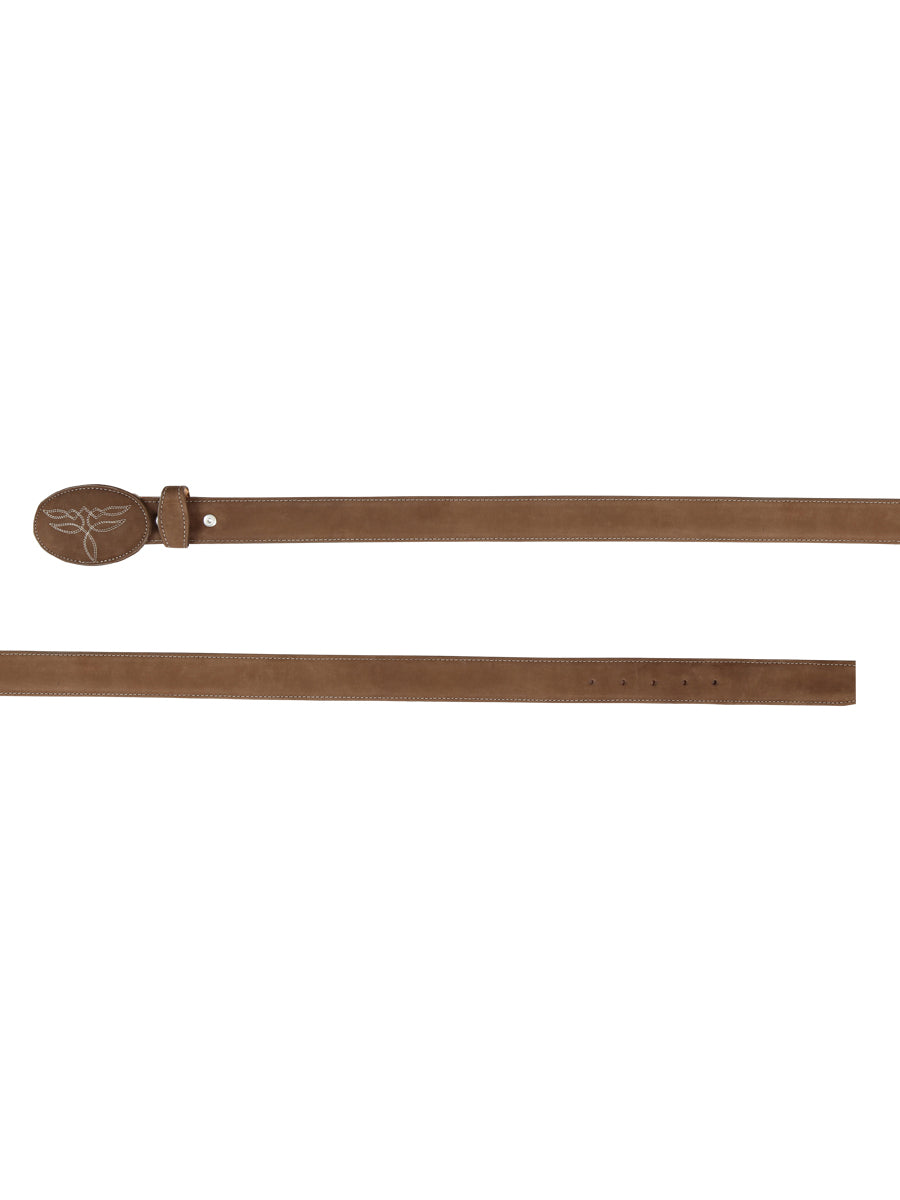 The Women's Western Belt — Camel Nobuck (No. 43185)