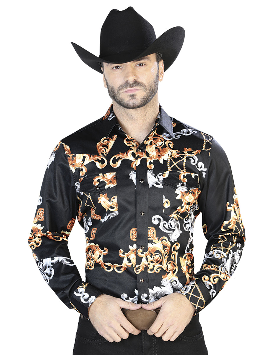 Black Gold Casual Long Sleeve Shirt 44085
