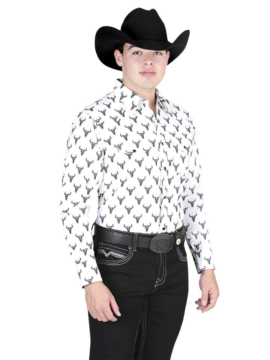 The Ranch Western Shirt — White (No. 44305)