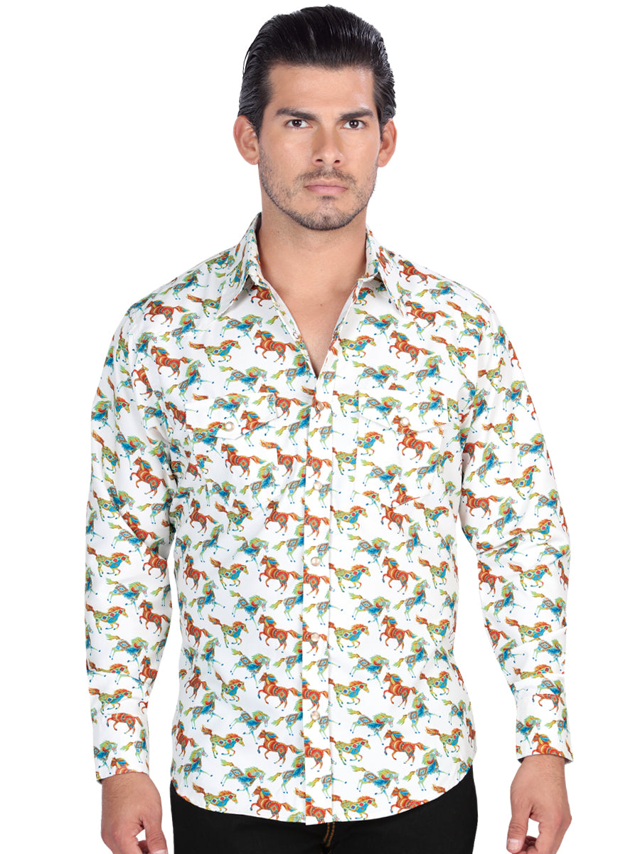 The Ranch Western Shirt — White (No. 44313)