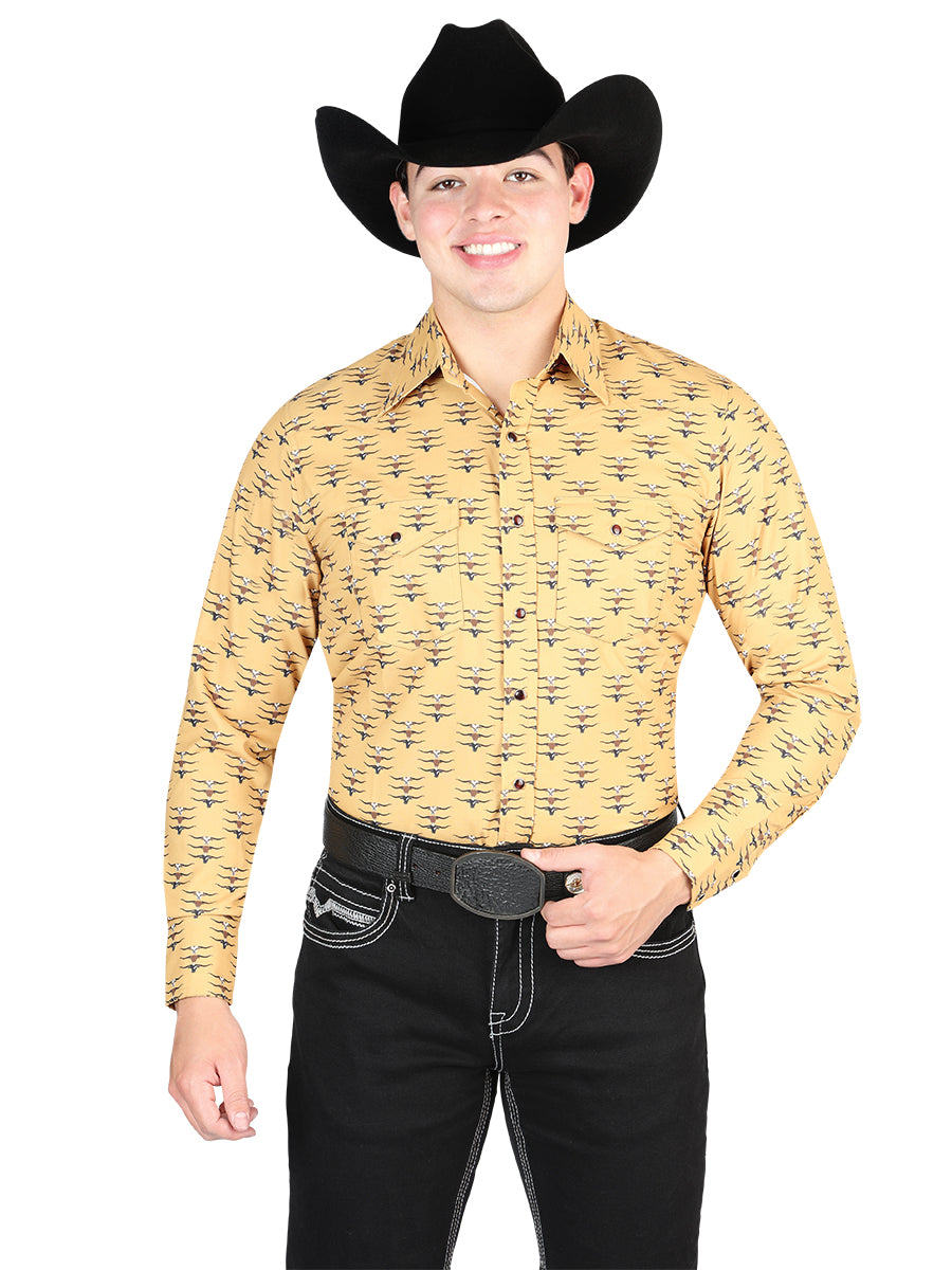 The Ranch Western Shirt — Yellow (No. 44323)
