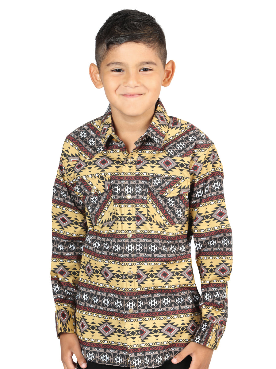 The Kids' Everyday Western Shirt — Yellow (No. 44412)
