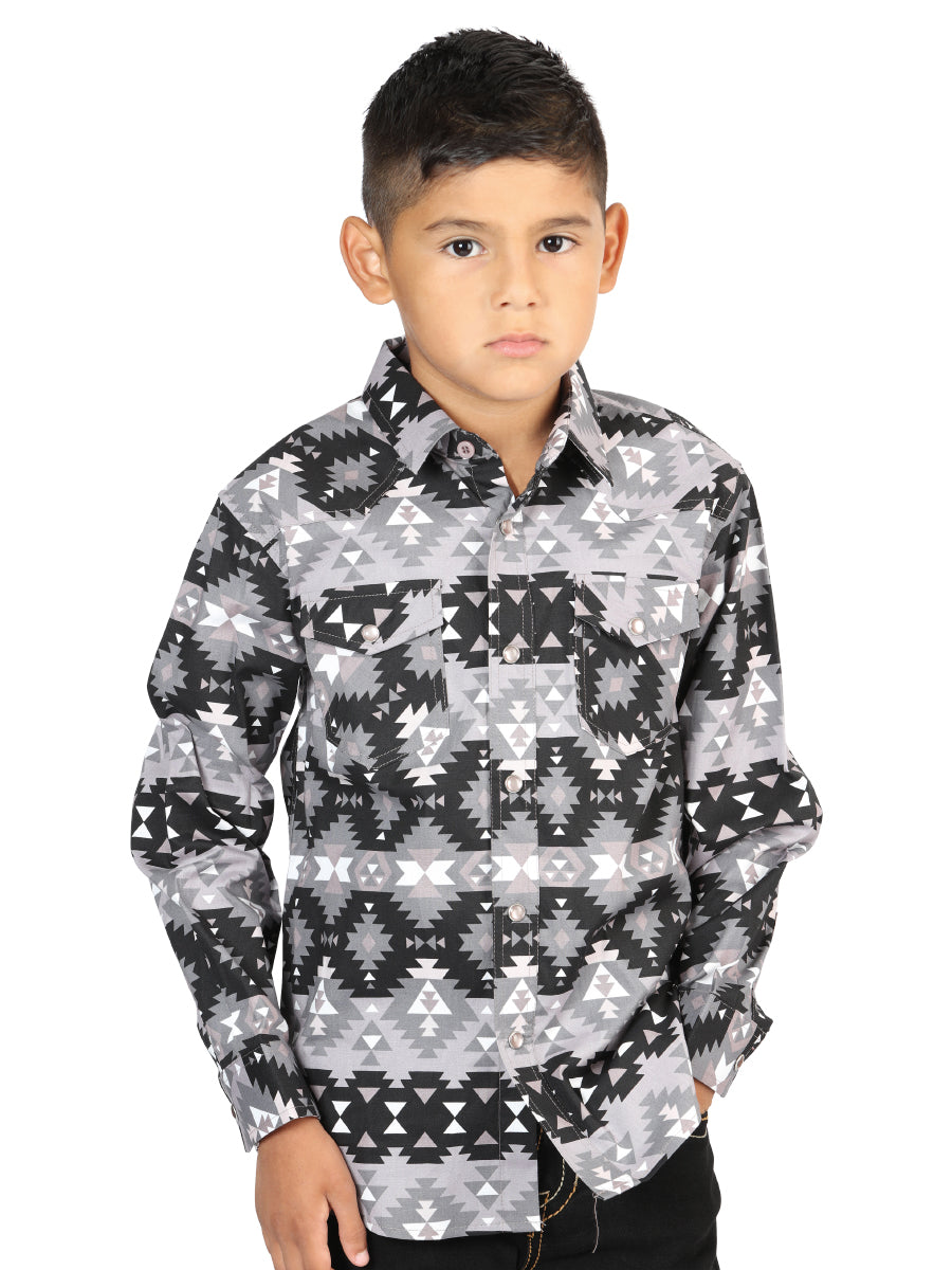 The Kids' Everyday Western Shirt — Black (No. 44415)
