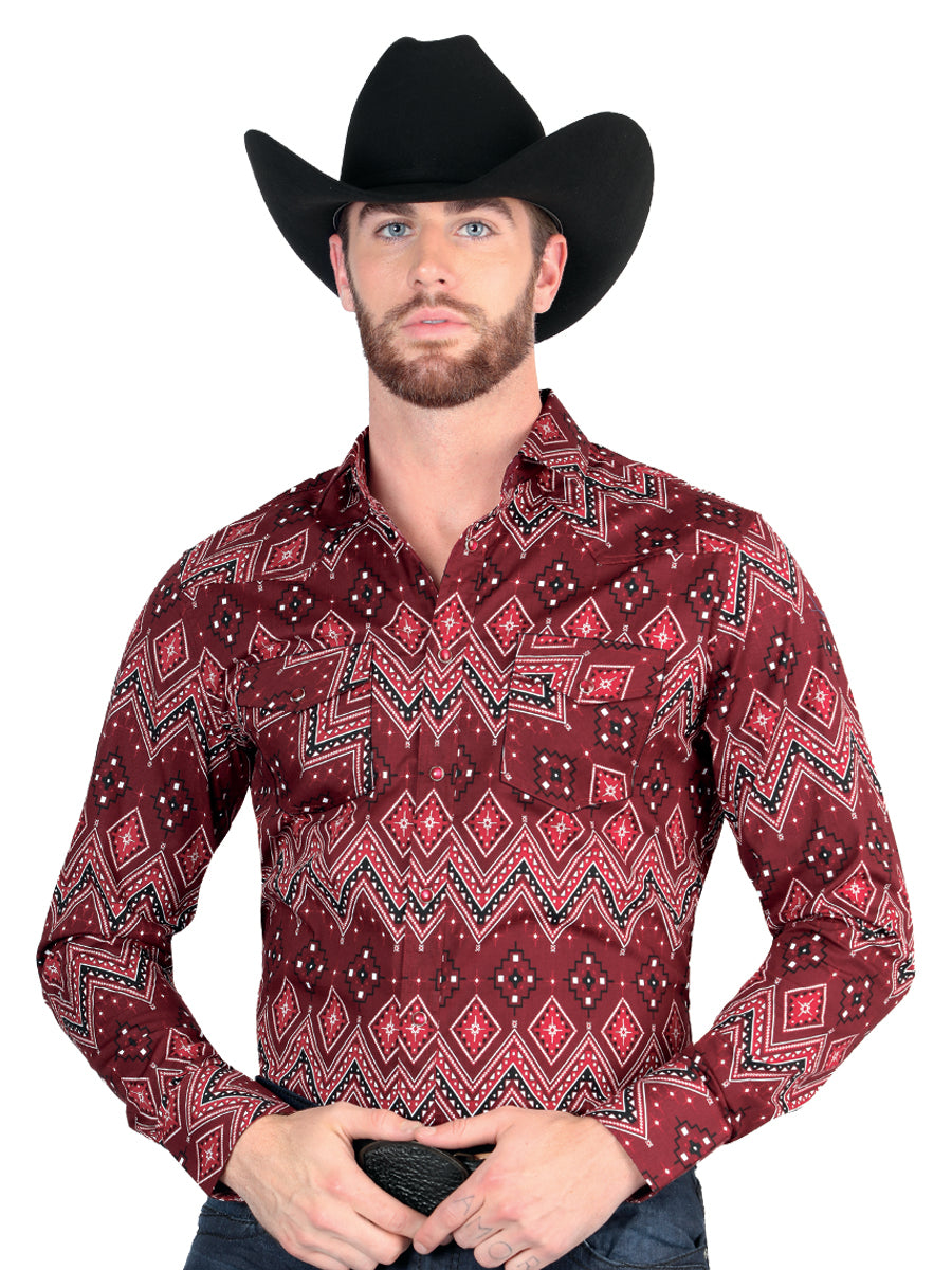 The Everyday Western Shirt — Burgundy (No. 44431)