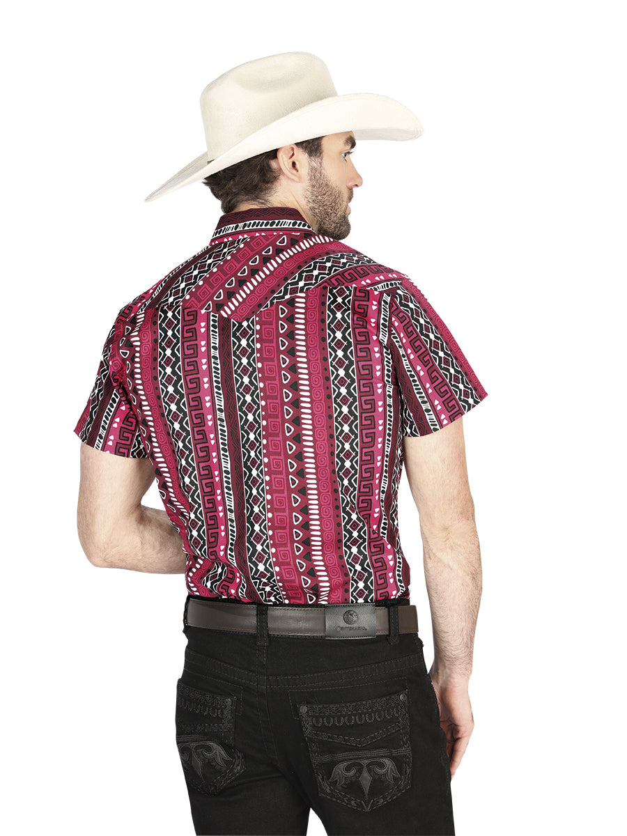 The Ranch Western Shirt — Burgundy (No. 44456)