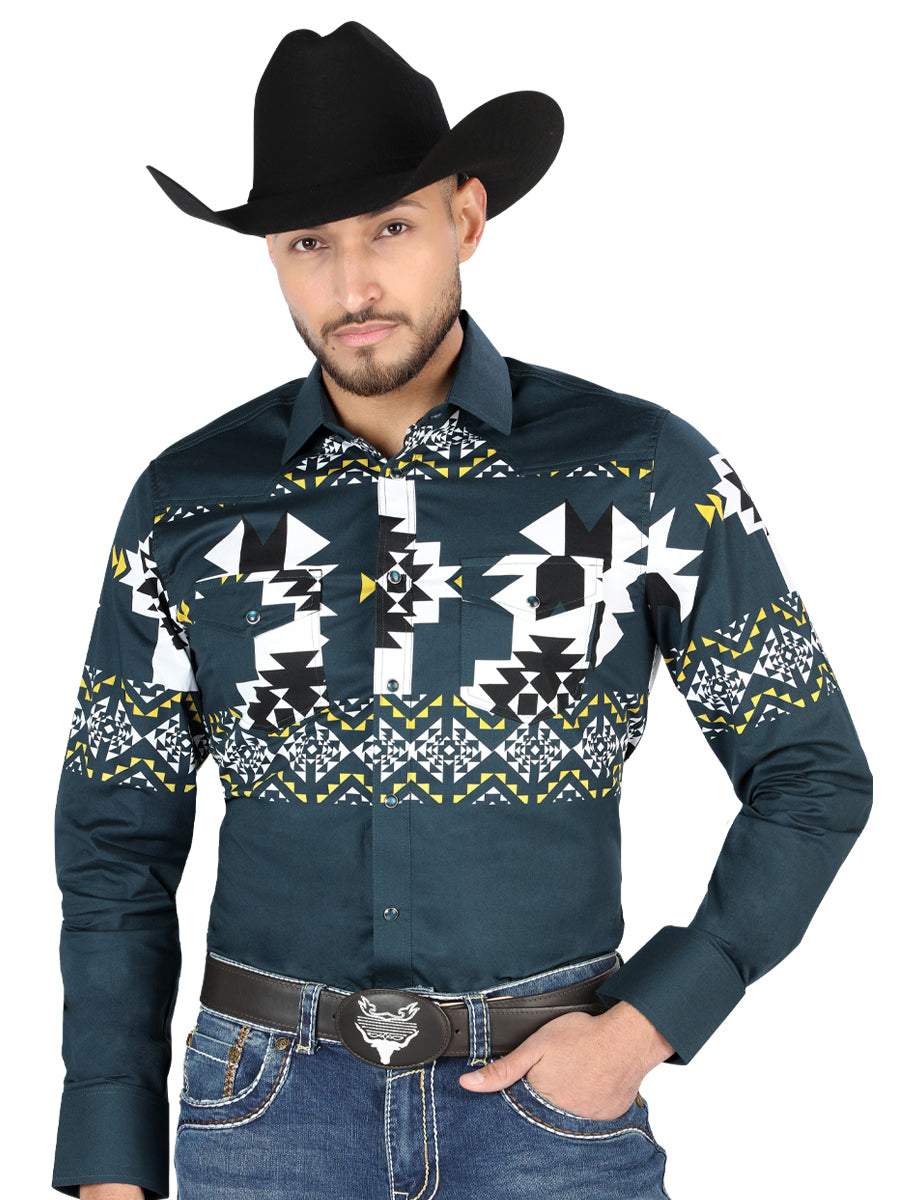 The Everyday Western Shirt — Teal (No. 44486)