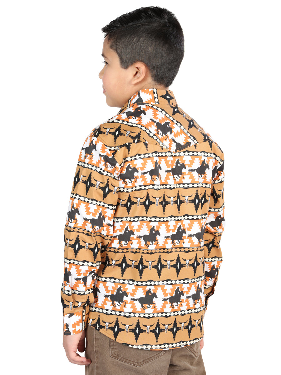 The Kids' Everyday Western Shirt — Yellow (No. 44493)