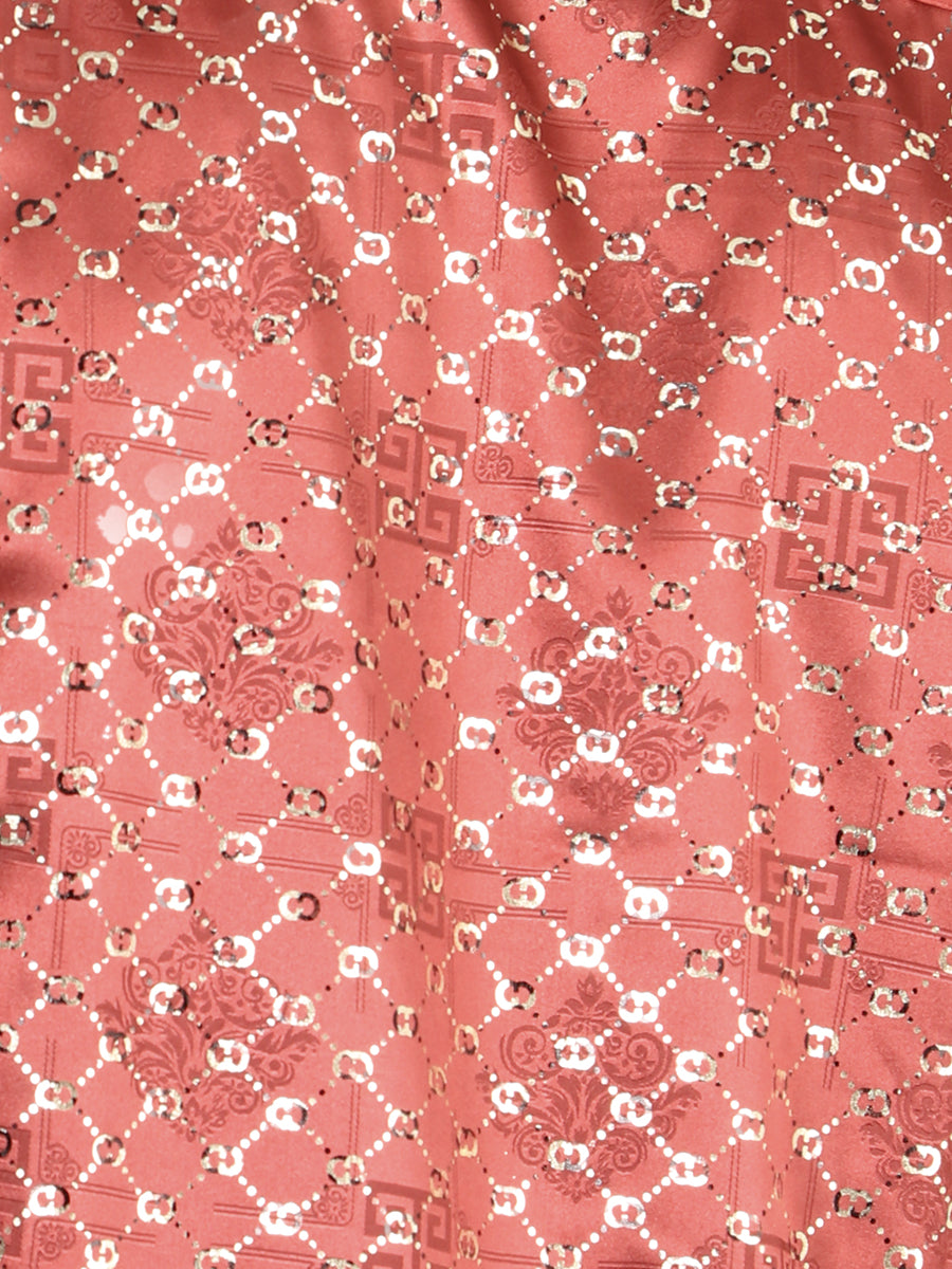 The Everyday Western Shirt — Burgundy & Gold (No. 44546)
