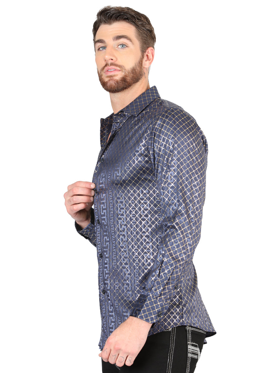 The Everyday Western Shirt — Navy Blue (No. 44551)