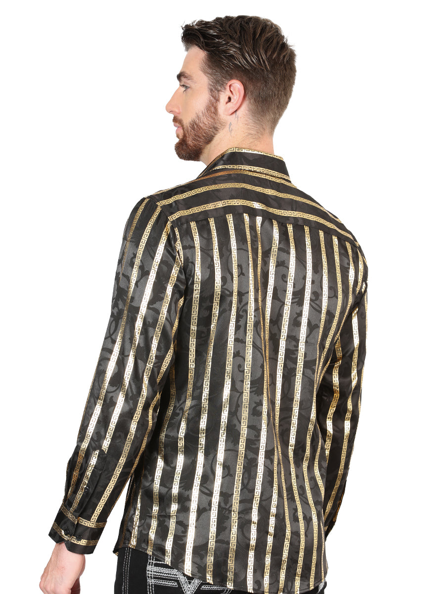 The Everyday Western Shirt — Black & Gold (No. 44554)