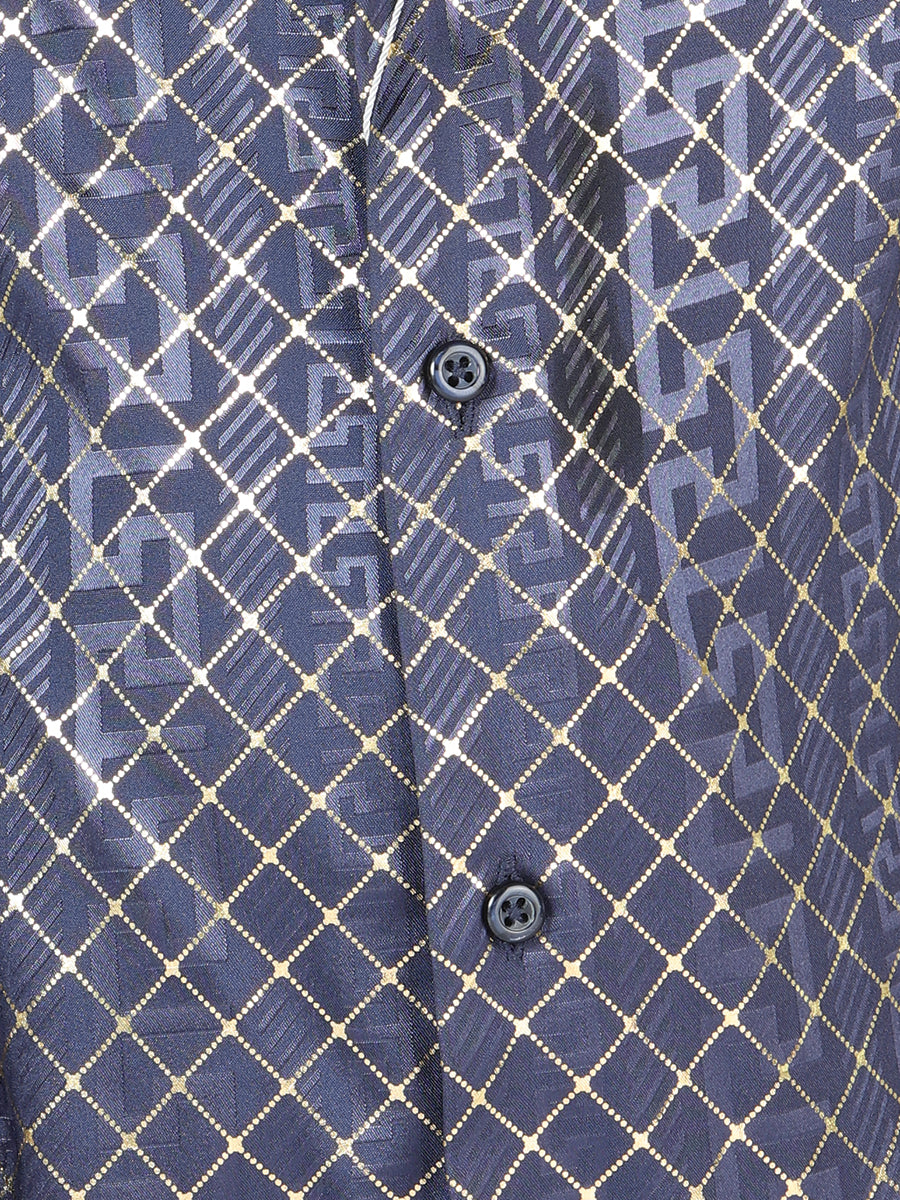 The Kids' Everyday Western Shirt — Navy Blue (No. 44569)
