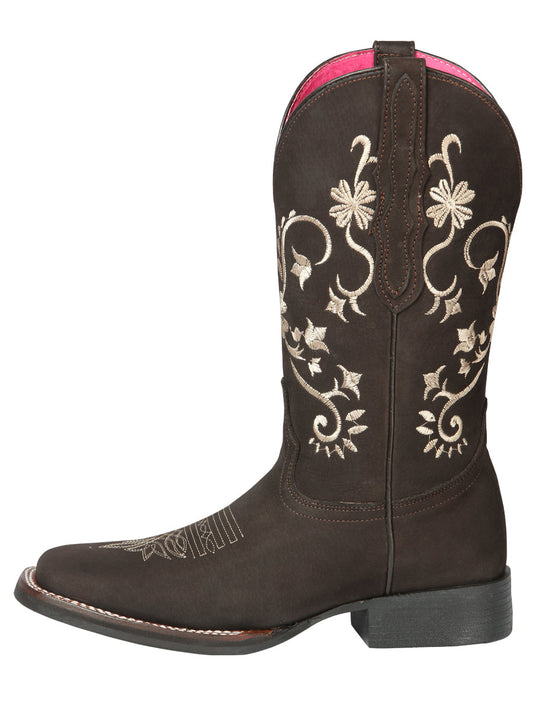 The Women's Rodeo Boot — Brown Nobuck (No. 44642)