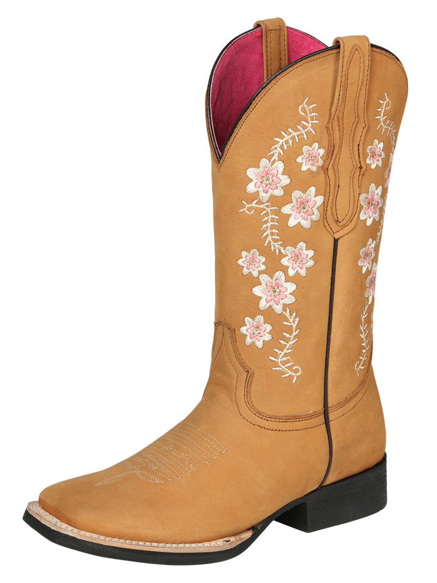 The Women's Rodeo Boot — Peach Nobuck (No. 44644)