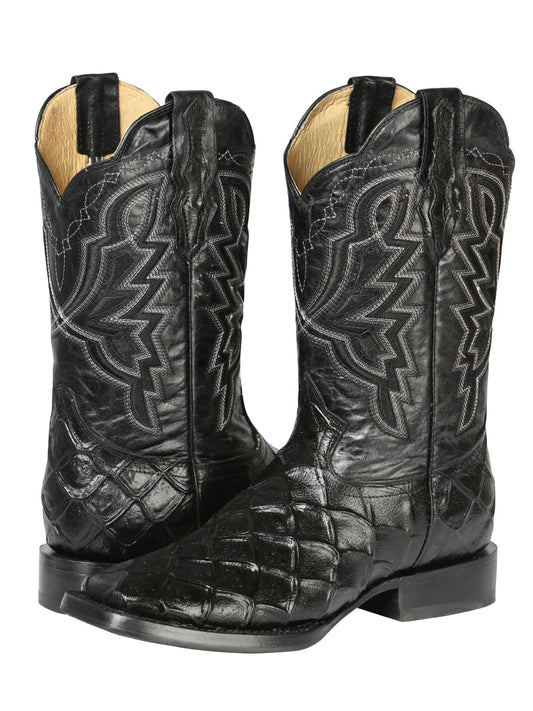 The Rodeo Boot — Pirarucu Print, Black