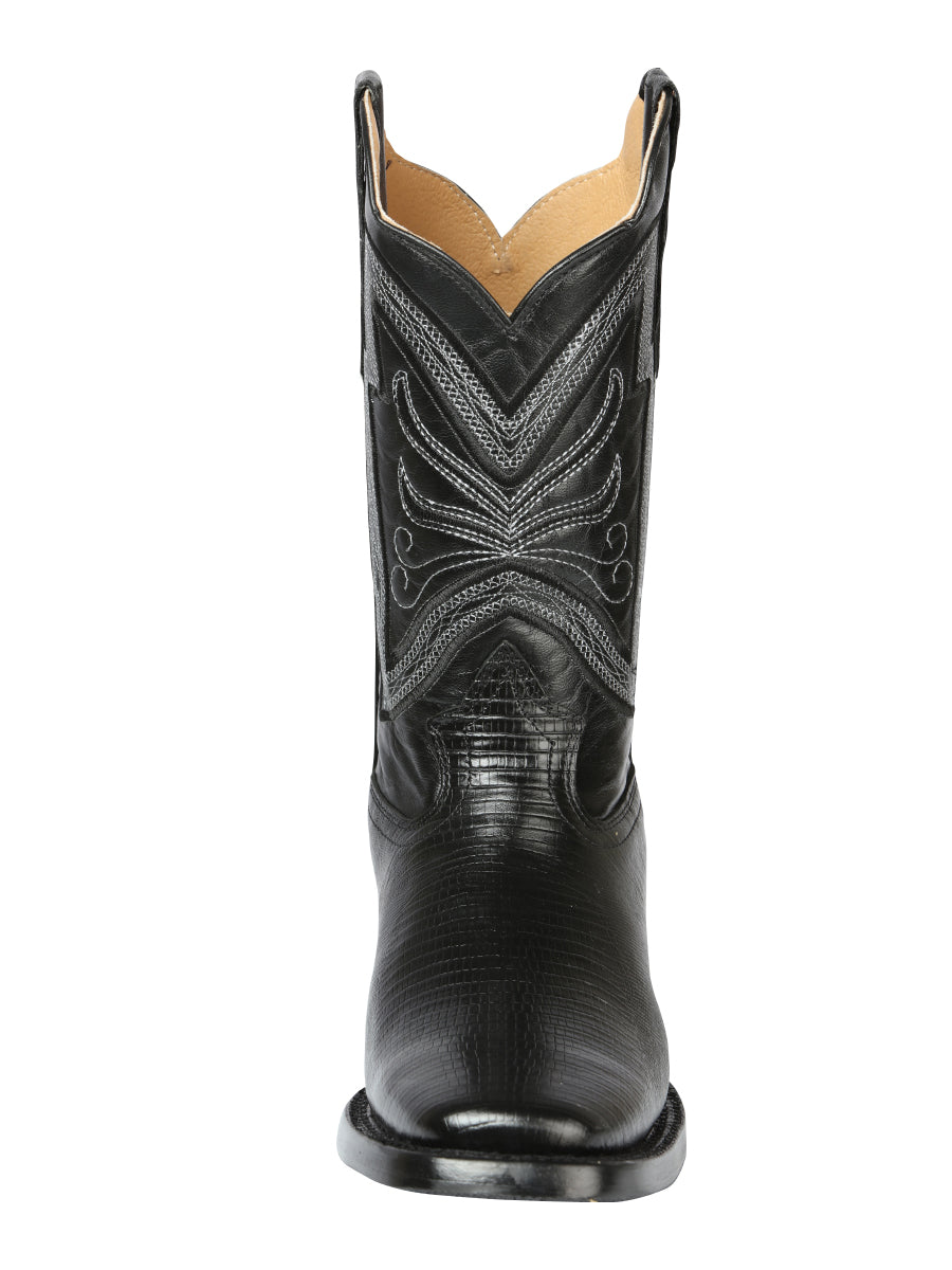 The Rodeo Boot — Black Lizard Print (No. 44666)