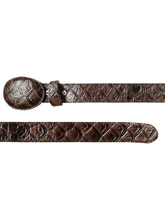 The Cowboy Belt — Brown Pirarucu Print (No. 44668)