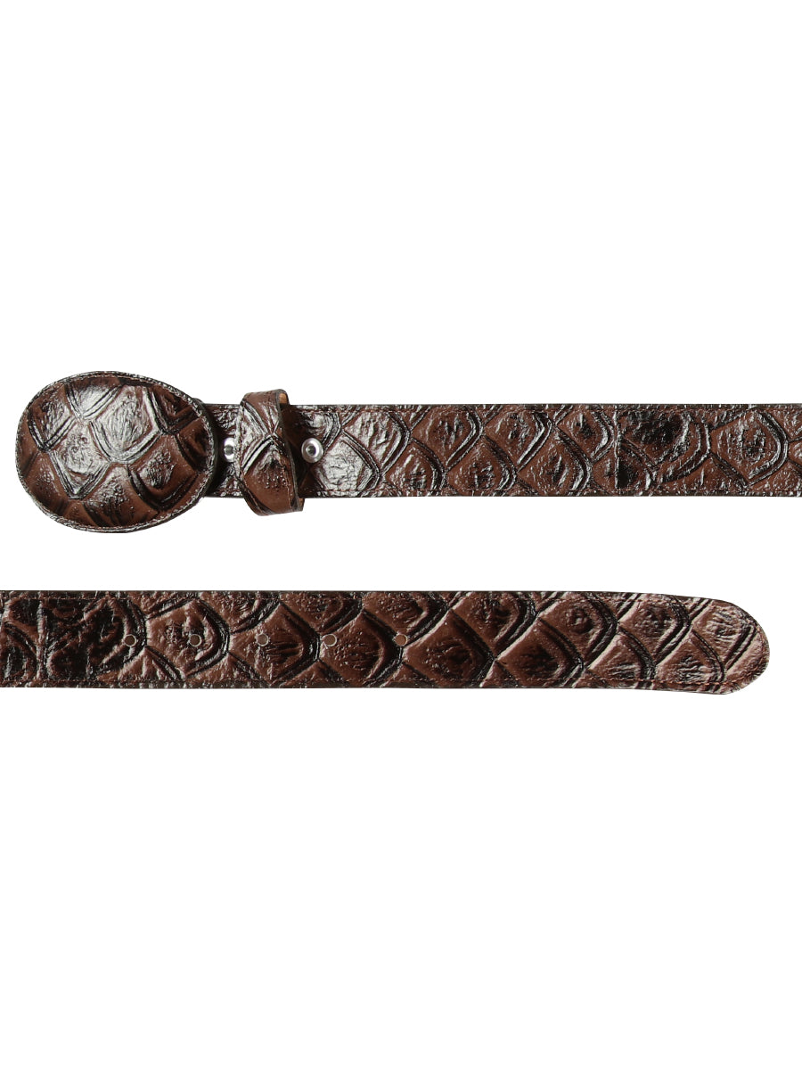 The Cowboy Belt — Brown Pirarucu Print (No. 44668)