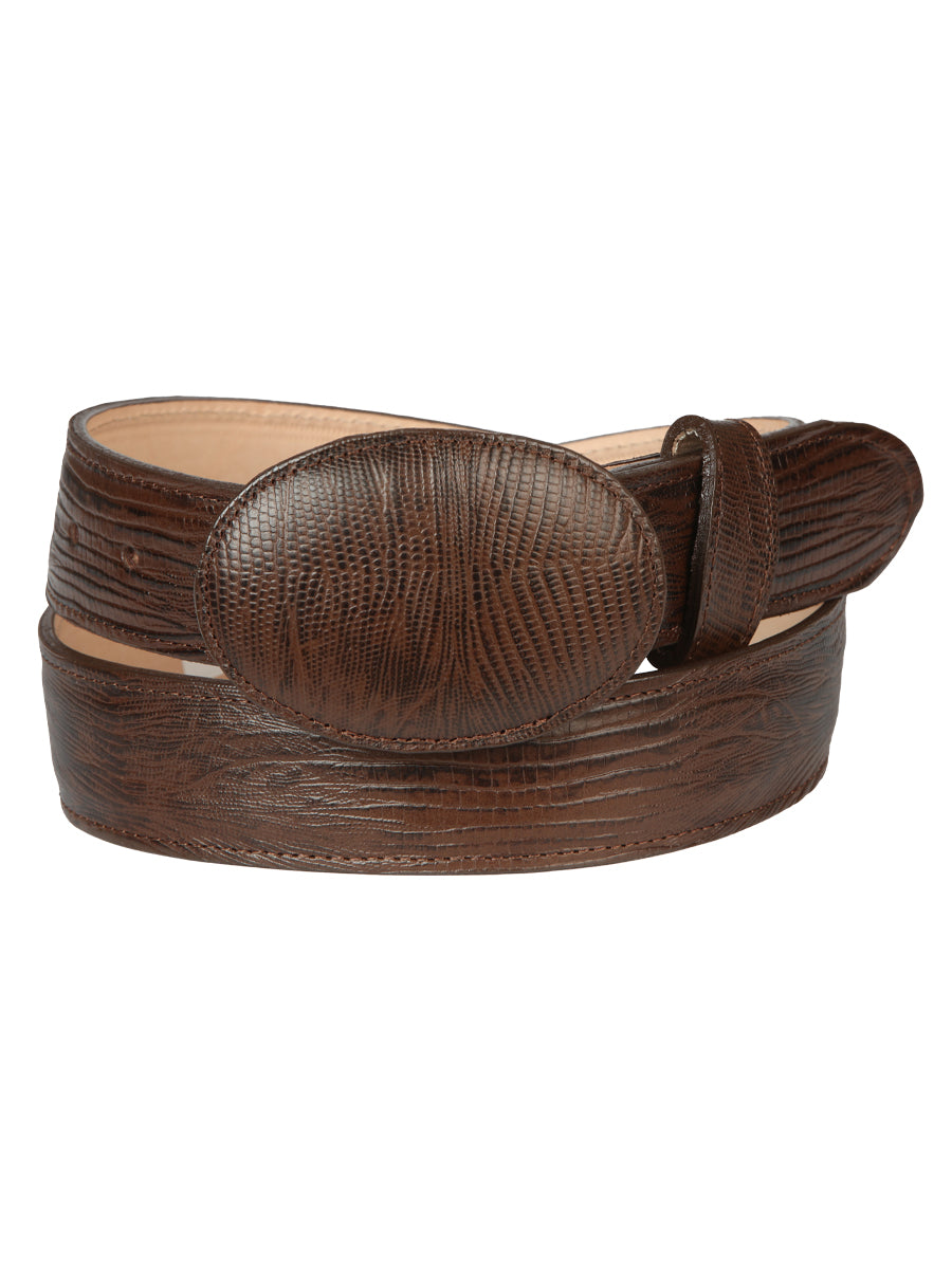 The Cowboy Belt — Brown Lizard Print (No. 44678)