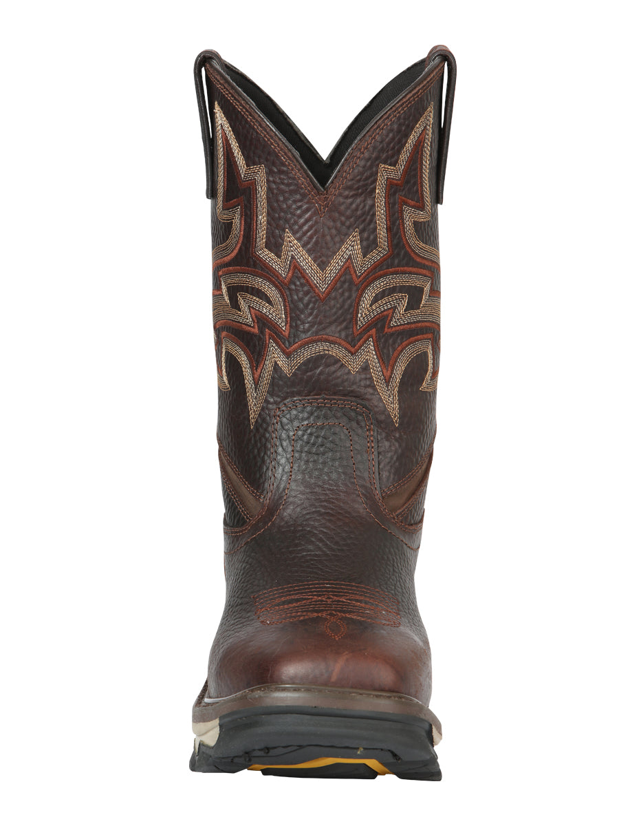 The Square Toe Work Boot — Brown Bull Fight (No. 44692)