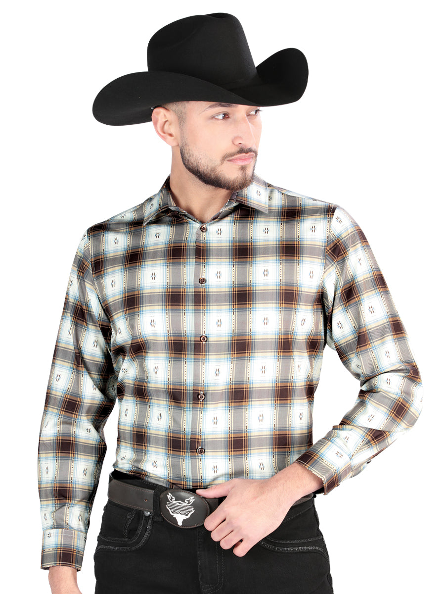 The Everyday Western Shirt — Brown & Sand (No. 44700)