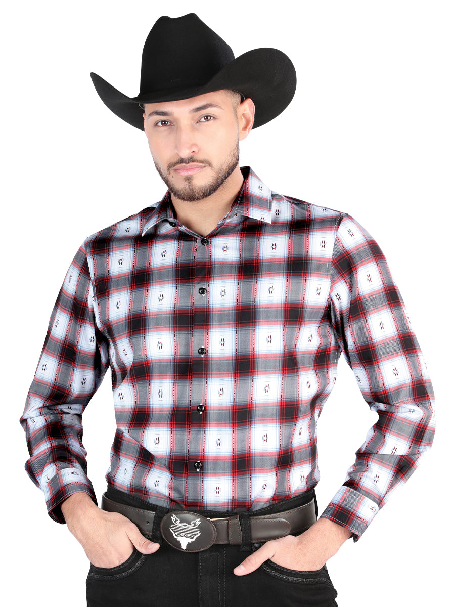The Everyday Western Shirt — Black & Red (No. 44701)