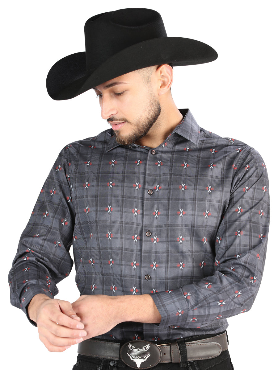 The Everyday Western Shirt — Gray & Brown (No. 44708)