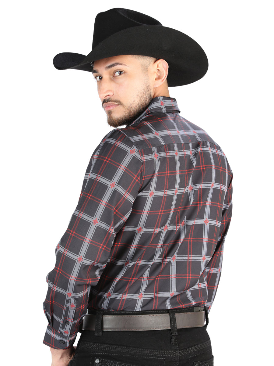 The Stretch Western Shirt — Black & Gray