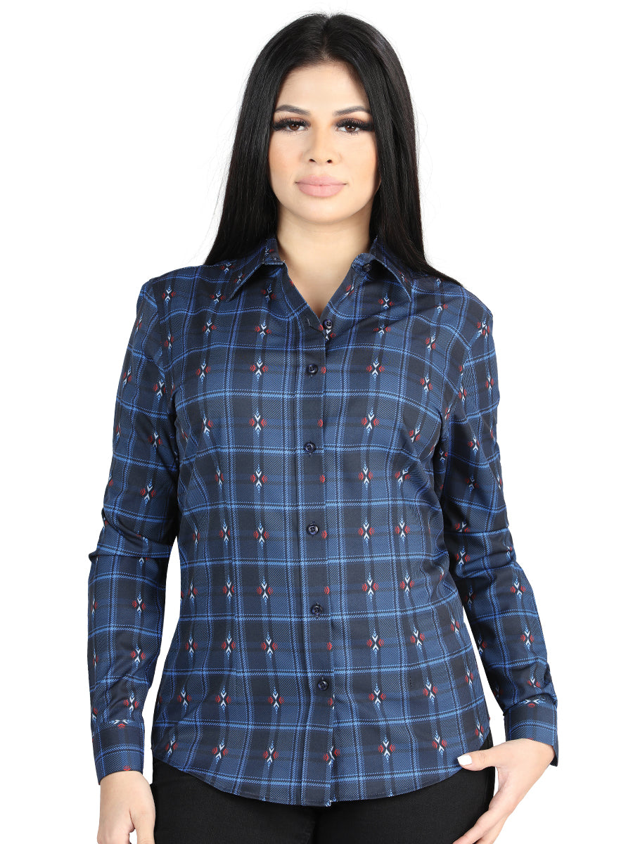 The Women's Everyday Western Shirt — Black & Blue (No. 44721)