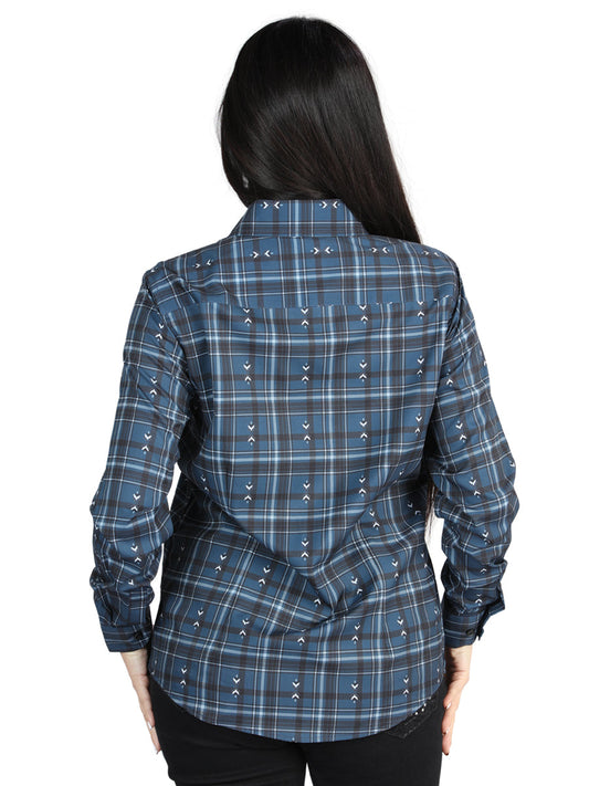 The Women's Everyday Western Shirt — Gray & White (No. 44723)