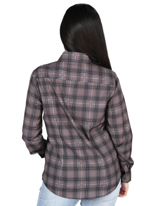 The Women's Everyday Western Shirt — Mocha & Olive (No. 44729)