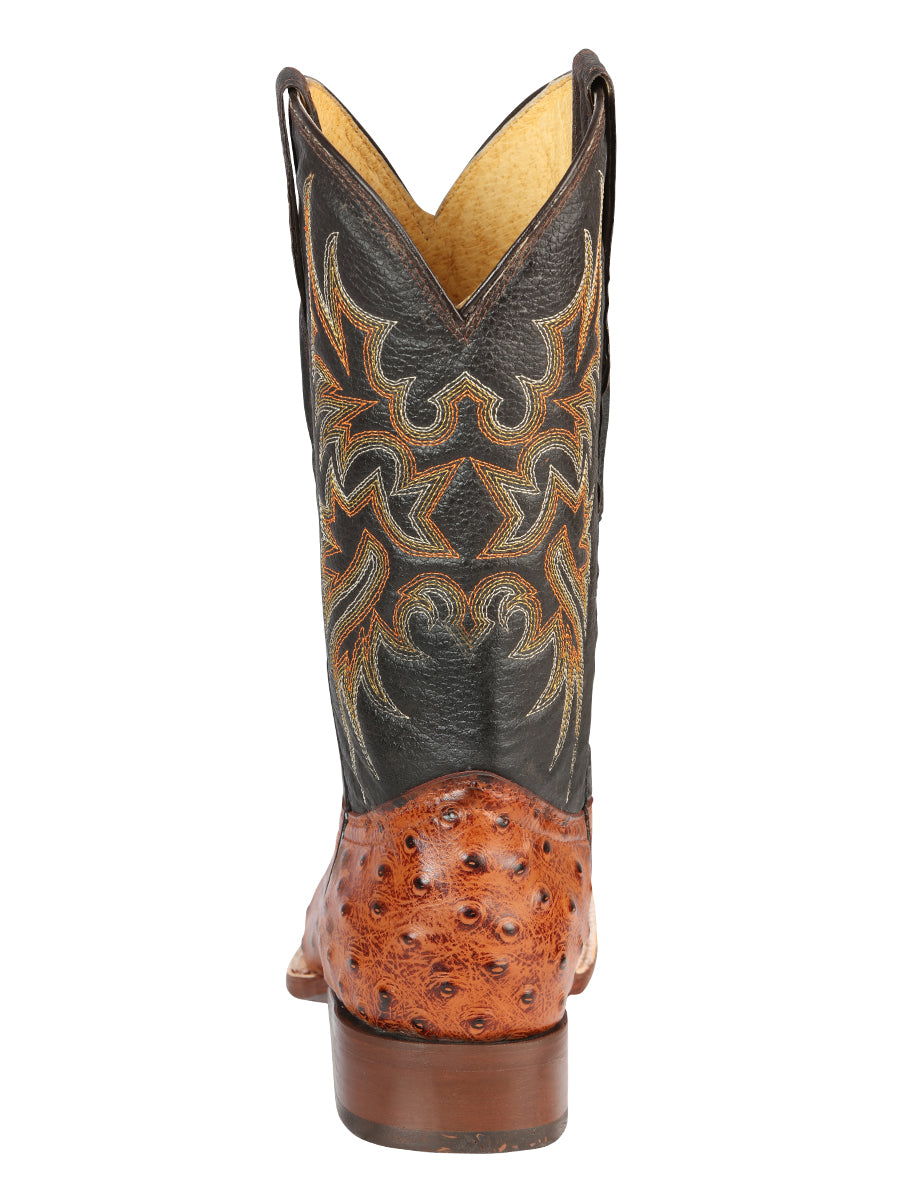 The Rodeo Boot — Cognac Ostrich Print (No. 44936)