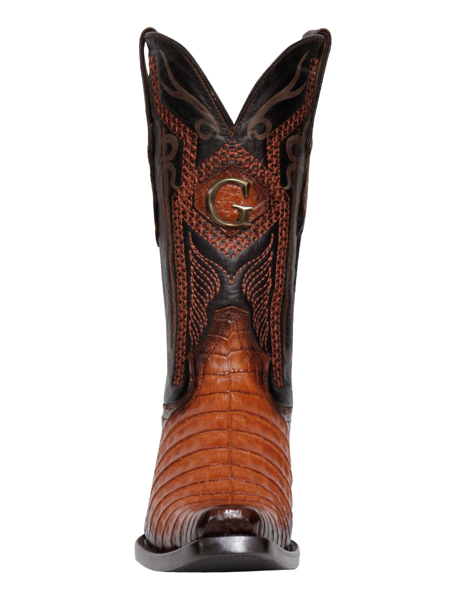 The Exotic Caiman Belly Boot — Cognac (No. 45080)