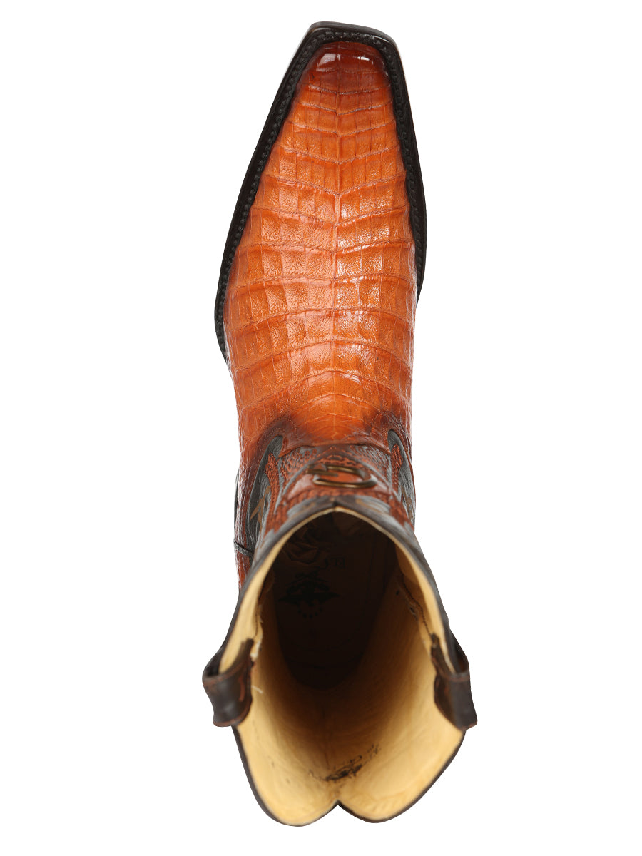 The Exotic Caiman Belly Boot — Cognac (No. 45080)