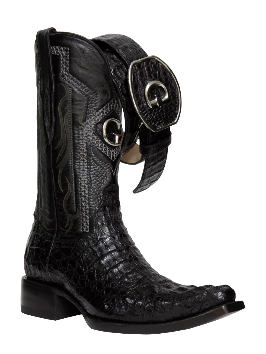 The Exotic Caiman Nuca Boot — Black (No. 45081)