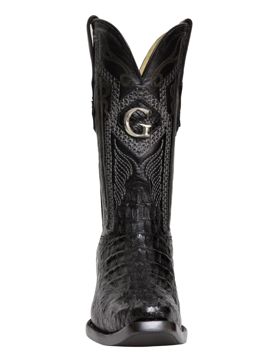 The Exotic Caiman Nuca Boot — Black (No. 45081)
