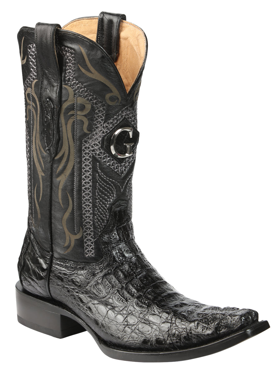 The Exotic Caiman Nuca Boot — Black (No. 45081)